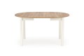 tół rozkładany RINGO kolor blat dąb craft, nogi - biały ( 102-142x102x76 cm )
