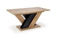 Stół rozkładany BRANDON 160-200/90 - dąb wotan-czarny