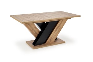 Stół rozkładany BRANDON 160-200/90 - dąb wotan-czarny