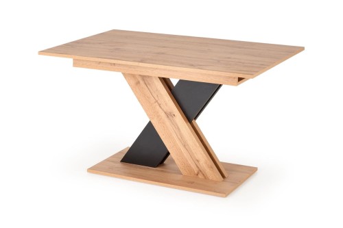 Stół rozkładany XARELTO 130x175 cm - dąb wotan-czarny