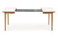 Stół rozkładany BARRET 90-190x80x75 cm - biały mat, nogi - dąb lefkas