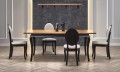 Stół rozkładany WINDSOR 160-240x90x76 cm - kolor ciemny dąb-czarny