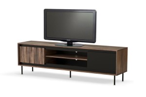 Stolik RTV SWING RTV-1 - orzechowy/czarny, nogi: czarny