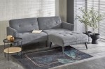 Sofa rozkładana z funkcją narożnika CORNELIUS - popiel