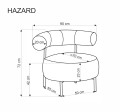 Fotel wypoczynkowy HAZARD - wymiary