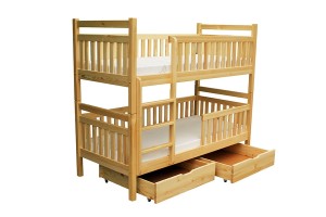 Łóżko piętrowe z materacem WERONA II 90x200 - 703 drewno sosnowe - W.G.M PANKAU