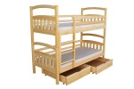 Łóżko piętrowe z materacami HERMAN II 90x200 - 705 drewno sosnowe - W.G.M PANKAU