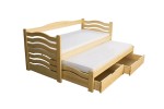Łóżko piętrowe z materacami CYRYL II 80x190 - 710 drewno sosnowe - W.G.M PANKAU