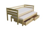 Łóżko z materacami MODEST II 80x190 - 713 drewno sosnowe - W.G.M PANKAU
