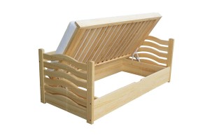 Łóżko z materacem CYRYL 90x200 - 716 drewno sosnowe - W.G.M PANKAU 