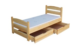 Łóżko z materacem DONAT 90x200 - 718 drewno sosnowe - W.G.M PANKAU 