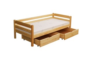 Łóżko z materacem MODEST I 80x190 - 720 drewno sosnowe - W.G.M PANKAU 