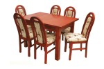 Zestaw stołowy bukowy S-4 - stół 90x140-220 + 6 krzeseł K-4 - W.G.M PANKAU 