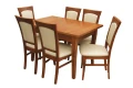 Zestaw stołowy bukowy S-4 - stół 80x120-160 + 6 krzeseł K-9 - W.G.M PANKAU