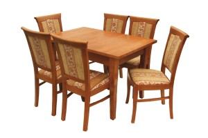Zestaw stołowy bukowy S-4 - stół 90x140-220 + 6 krzeseł K-10 - W.G.M PANKAU