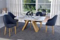Stół rozkładany PLANK ( blat LACOBEL - buk, dąb ) krzesło ROY - aranżacja