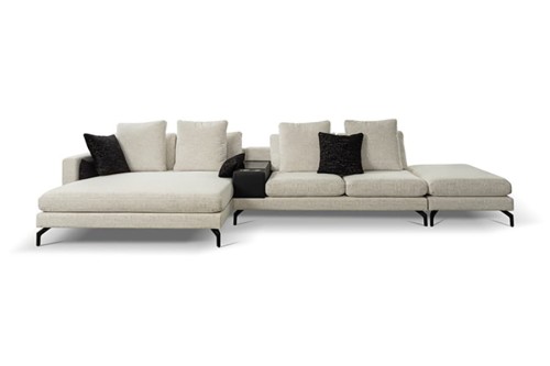 Narożnik modułowy VENICEI Otomana 2,5L-Moduł stolik+barek-2N0-Pufa 112x78 - GKI DESIGN