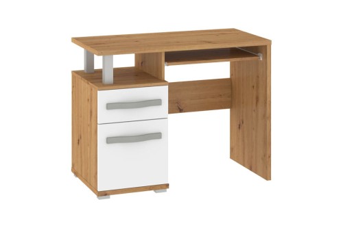 ANGEL - Biurko 1D1S_dąb artisan_biały a.jpg