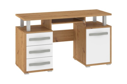 ANGEL - Biurko 1D3S_dąb artisan_biały a.jpg
