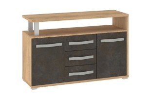 Komoda ANGEL 2D3S - dąb cremona-grenada brąz