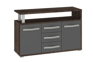 Komoda ANGEL 2D3S - dąb grande-grafit