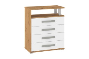 Komoda ANGEL 4S - dąb artisan-biały