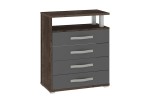 Komoda ANGEL 4S - dąb grande-grafit