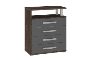 Komoda ANGEL 4S - dąb grande-grafit