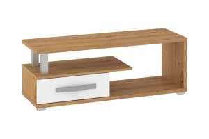 Stolik RTV ANGEL 1D - dąb artisan-biały