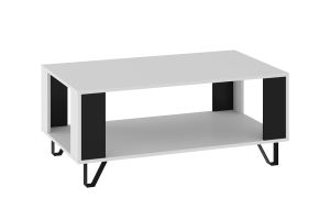 Ława BOSS - biały-czarny połys