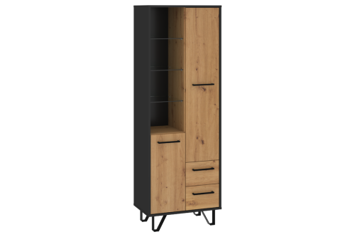 BOSS - Regał 2D2S_czarny_dąb artisan.png