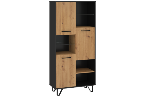 BOSS - Regał 3D_czarny_dąb artisan.png