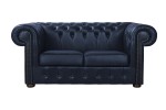 Sofa dwuosobowa skórzana Dubaj blue Chesterfield King XL - ROYAL SOFA