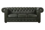 Sofa trzyosobowa skórzana zielona Chesterfield King XL - ROYAL SOFA 