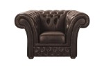 Fotel skórzany brązowy Chesterfield Hampton - ROYAL SOFA