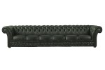 Sofasześcioosobowa skórzana zielona Chesterfield Hampton - ROYAL SOFA
