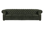 Sofa skórzana pięciosobowa zielony Chesterfield Manchester - ROYAL SOFA
