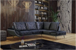 Narożnik PALERMO 2,5NL-el.narożny-moduł (60) zakończony pufą - GKI DESIGN