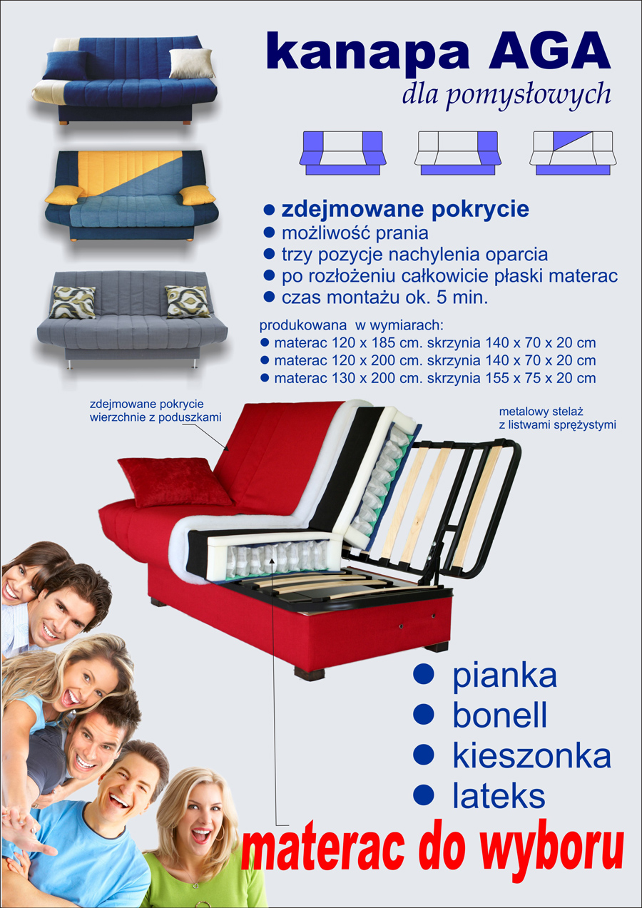 KANAPA AGA - PARAMETRY